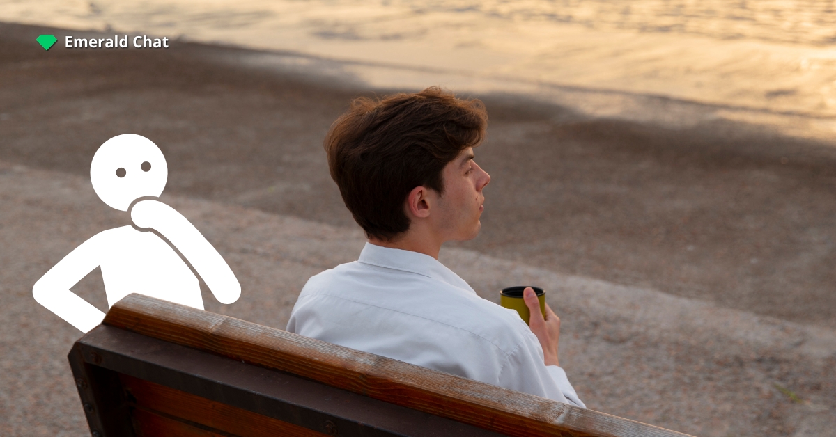 Someone sitting on a bench