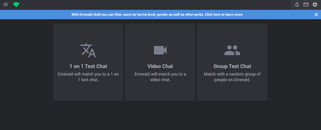 emerald chat three chatting modes